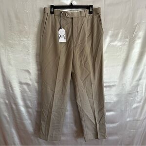 Peter Christian Men's Tan Wool/Silk Blend Dress Pants Size W34 X L27